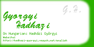 gyorgyi hadhazi business card